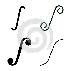 mathematics integral symbol icon