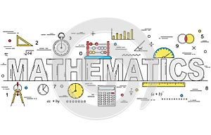 Mathematics line style illustration