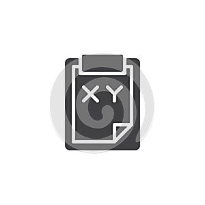 Mathematics Note pad vector icon