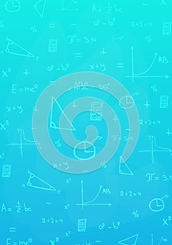 Mathematics subject. Back to School background. Education banner.