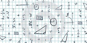 Mathematics subject. Back to School background. Education banner.