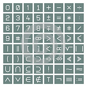 Mathematics Symbols Collection