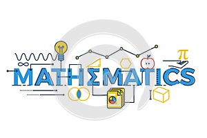 Mathematics word illustration photo