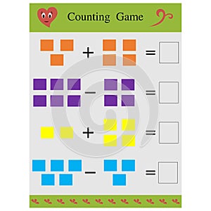 Maths counting game illustration