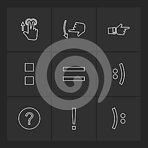 maths , emoji , equals , hands , pointer , arrows , directions ,