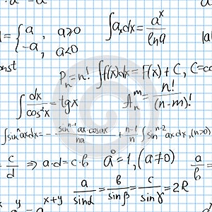 Maths seamless pattern