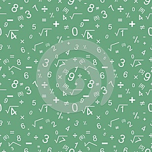 Maths seamless pattern