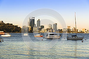 Matilda Bay and Perth, Australia skyline photo