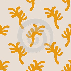 Matisse organic shapes, splashes seamless pattern.