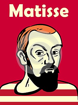 Matisse Portrait Red Background