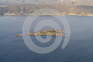 Matiu Somes Island Aerial in Wellington Harbour New Zealand