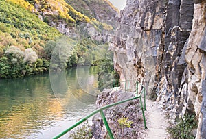 Matka Canyon lake and river,near Skopje,Northern Macedonia