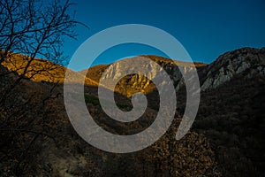 MATKA CANYON, SKOPJE REGION, NORTH MACEDONIA: The view to the Matka canyon