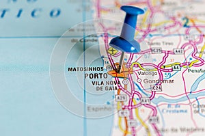 Matosinhos on map photo
