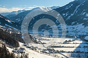 Matrei mountain ski resort in winter. Austria.