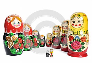 Matreshka line russian doll photo