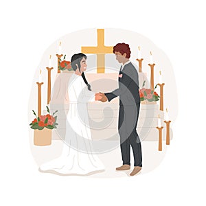 Matrimony isolated cartoon vector illustration.