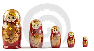 Matrioshka or babushkas dolls