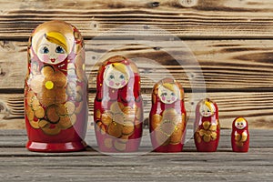 Matrioshka or babushkas dolls