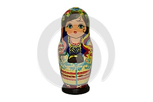 Matrioshka or babushkas dolls on a white background