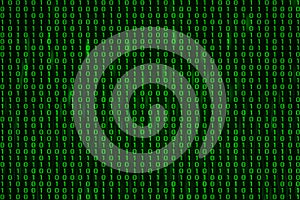 Matrix background with green binary code digits