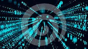 Matrix background with numbers. Technological binary code. Big data analytics. 3d rendering