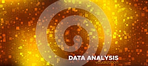 Matrix Big Data. Glow Science Visualization.