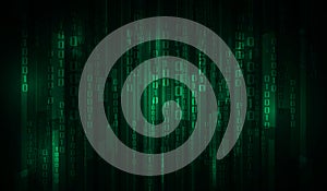 The Matrix binary code. vector illustration