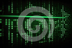 Matrix Code Rain Cyber Concept