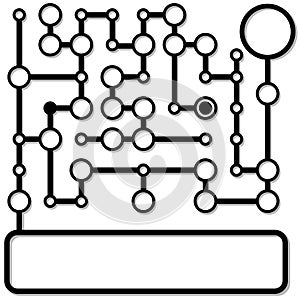 Matrix connection nodes network background