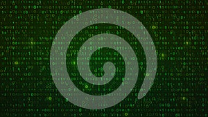 Matrix Digital Binary Code Background. Hacking Concept