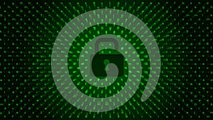 Matrix Digital Binary Code Background. Hacking Concept