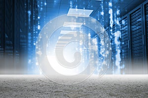 Matrix falling in data center