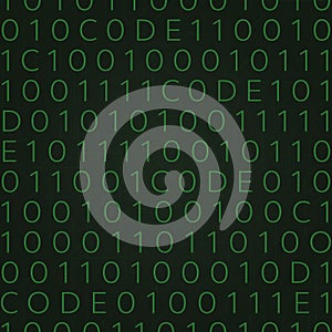 Matrix style binary code number banner modern desgin line connect background