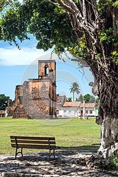 Matriz Church ruins in the historic city of Alcantara photo