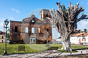 Matriz Church ruins in the historic city of Alcantara photo