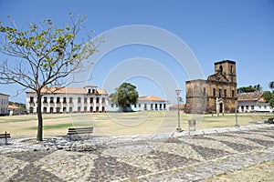 Matriz Plaza and Sao Matias Church in Alcantara Brazil