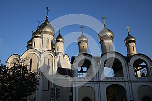 Matrona of Moscow Church facade view in the early morning.Russia