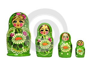 Matruska doll over white