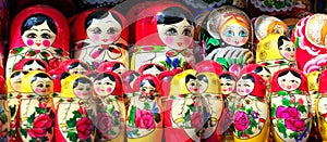 Matryoshka dolls panorama