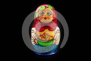 Matryoshka isolated on black background