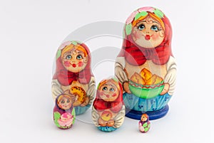 Matryoshka isolated on white background