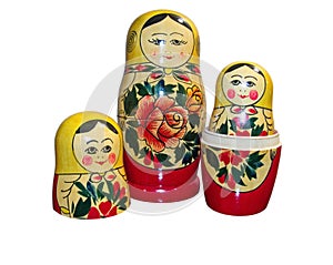 Matryoshka-Russian folding doll made of wood, inside which there are dolls of smaller size. Semenovskaya matryoshka