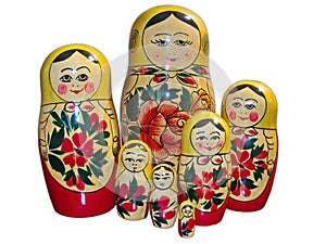 Matryoshka-Russian folding doll made of wood, inside which there are dolls of smaller size. Semenovskaya matryoshka