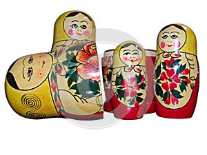 Matryoshka-Russian folding doll made of wood, inside which there are dolls of smaller size. Semenovskaya matryoshka