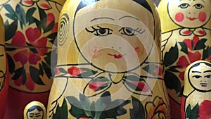 Matryoshka - Russian folding doll made of wood, inside which there are dolls of smaller size. Semenovskaya matryoshka