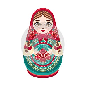 Matryoshka. Russian folk nesting doll.