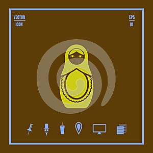 Matryoshka vector icon.