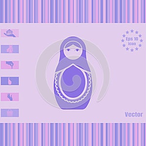 matryoshka vector icon.