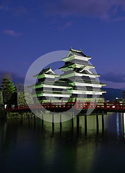 Matsumoto Castle 07, twilight, Japan